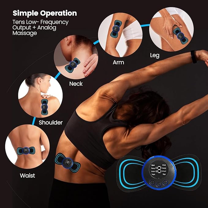 Portable Whole Body Massager,Dual Neck Back for Intense Pain Relief,Dynamic Fitness Workout Gear,Portable Mini for Neck Back Waist Arms Legs Aches,Easy Use at Home