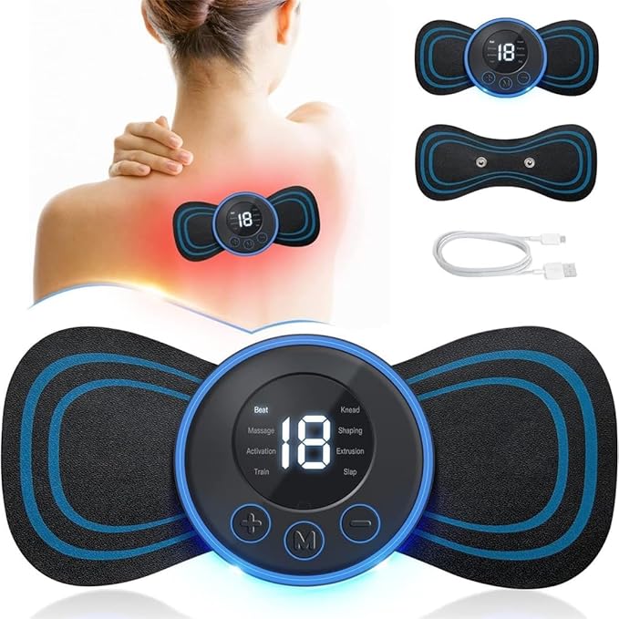 Portable Whole Body Massager,Dual Neck Back for Intense Pain Relief,Dynamic Fitness Workout Gear,Portable Mini for Neck Back Waist Arms Legs Aches,Easy Use at Home